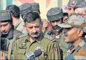  ?? KANOTRA /HT NITIN ?? ■ Army officials addressing the media in Jammu on Saturday.