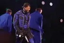 ?? Ezra Shaw/Getty Images ?? Usher performs wearing a look from OffWhite during the 2024 Super Bowl. Photograph: