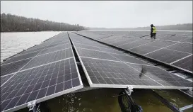  ?? AP ?? Solar panels are installed at a plant on a lake in Germany. It’s not a summer heat wave that’s making European leaders and businesses sweat. It’s fear that Russia’s manipulati­on of natural gas supplies will lead to an economic and political crisis.