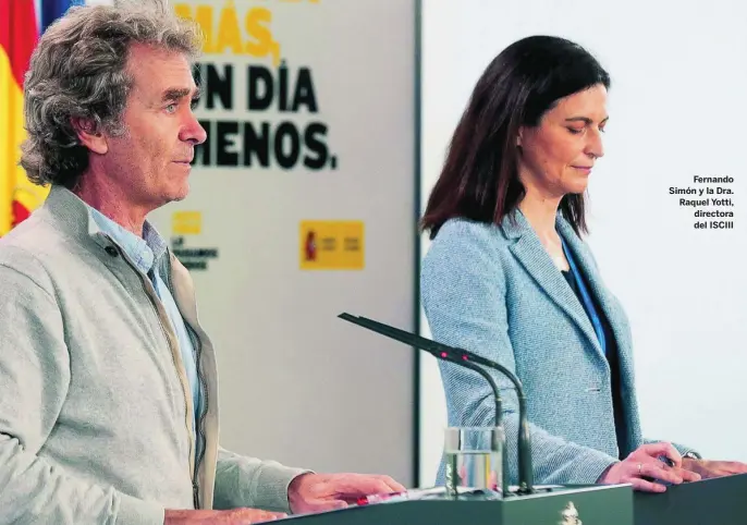  ?? EFE ?? Fernando Simón y la Dra. Raquel Yotti, directora del ISCIII