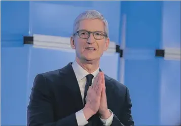  ?? EE ?? Tim Cook, consejero delegado de Apple.