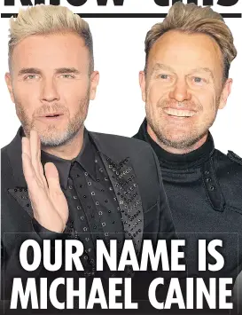  ??  ?? TAKE THAT: Gary and Jason love to mimic the actor on holiday