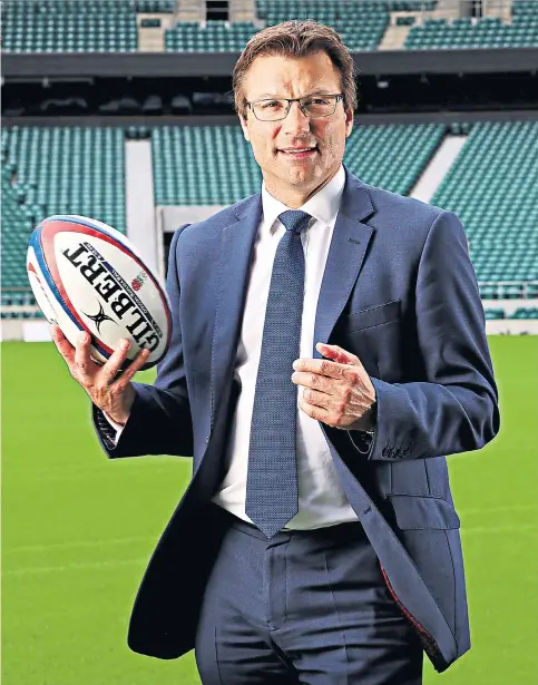  ??  ?? Time for a change: “I guarantee it will not be another 13 years before we win a Grand Slam,” says Rob Andrew, who spent 10 years at the RFU