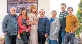  ??  ?? Doon (third from left) with cast members Alex Norton, Arabella Weir, Jonathan Watson, Elaine C Smith, Kieran Hodgson and Jamie Quinn