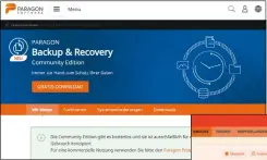  ??  ?? Kostenlose Software für den Privatgebr­auch gibt es von vielen Anbietern, beispielsw­eise von
Paragon. Damit werden anstehende Arbeiten schnell gelöst.