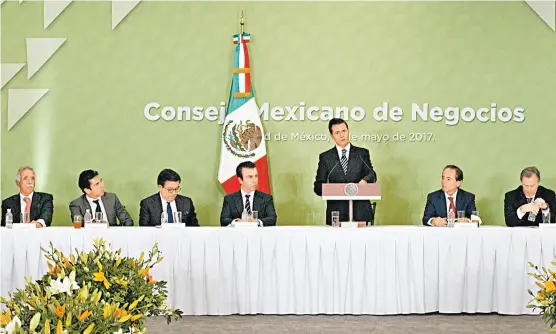  ??  ?? Reunión del Consejo Mexicano de Negocios con el presidente Enrique Peña Nieto.