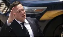  ?? AL DRAGO — BLOOMBERG ?? Tesla CEO Elon Musk has led the electric automaker to rapid growth over the past several years.