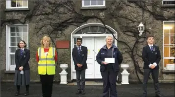  ??  ?? Members of Dundalk Grammar School Student Council, with in front l to r: Officers Isabelle Janssen, Ashik Prasad and Max McCaldin.