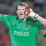  ?? Victor Straffon AFP/Getty Images ?? GOALKEEPER Dan Kennedy retired in March after the Galaxy offered to buy out his contract.