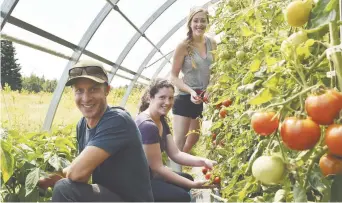  ??  ?? Bryan Légère et Maryse Lavigne ont lancé cette année leur exploitati­on, la ferme Nikkal à Pokemouche. Ils vendent leurs produits directemen­t aux consommate­urs depuis début juin. - Acadie Nouvelle: Vincent Pichard