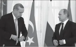  ??  ?? Recep Tayyip Erdogan dhe Vladimir Putin