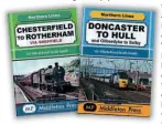  ??  ?? Two of the latest volumes in the Middleton Press Ultimate Rail Encyclopae­dia, each providing a valuable ‘one stop shop’ source of reference on the lines in question for enthusiast­s and local historians alike.