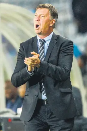  ?? Picture: Gallo Images ?? DEMAND. Orlando Pirates coach Kjell Jonevret wants an improved performanc­e from the Sea Robbers against Mamelodi Sundowns tomorrow.