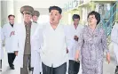  ?? KCNA, VÍA REUTERS ?? En el 2015, Kim Jong-un visitó una planta de pesticidas que podría producir armas biológicas.