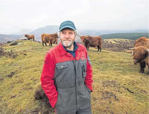  ??  ?? NEW IDEAS: Martin Kennedy, who farms at Lurgan, Aberfeldy, will strive to embrace the future of agricultur­e.