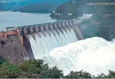  ?? — DC ?? For a record seventh time in a span of two months, 10 gates of the Srisailam reservoir were lifted to a height of 15 feet on Wednesday.