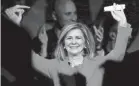  ?? TENNESSEAN ?? U.S. Senator-elect Marsha Blackburn speaks to supporters Tuesday, Nov. 6, at the election night watch party in Franklin, Tenn. GEORGE WALKER IV / THE