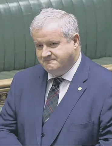  ??  ?? 0 SNP Westminste­r leader Ian Blackford has confirmed his party will vote against the Brexit deal