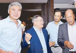  ??  ?? US Ambassador Sung Kim, Finance Sec. Sonny Dominguez, Ricky Delgado, and Defense Secretary Delfin Lorenzana.