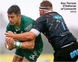  ??  ?? Key: Tiernan O’Halloran of Connacht