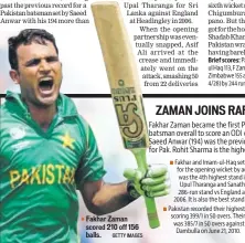  ?? GETTY IMAGES ?? ▪ Fakhar Zaman scored 210 off 156 balls.