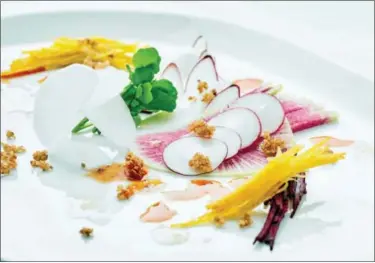  ?? PHIL MANSFIELD/THE CULINARY INSTITUTE OF AMERICA VIA ASSOCIATED PRESS ?? A photo provided by The Culinary Institute of America shows a vegetable carpaccio in Hyde Park, N.Y.