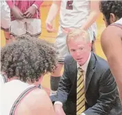  ?? Peter Wallace/For Hearst Connecticu­t Media ?? Torrington coach Eric Gamari guided his team to the NVL Iron Division Championsh­ip Tuesday night with a tough win over Naugatuck at Torrington High School.