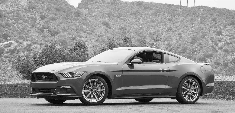  ?? Derek McNaughton
/ Driving ?? The 2015 Ford Mustang just looks right, possibly as sharp as the 1966 GT 350. And the reimagined car is one of the best riding, best handling coupes out there.