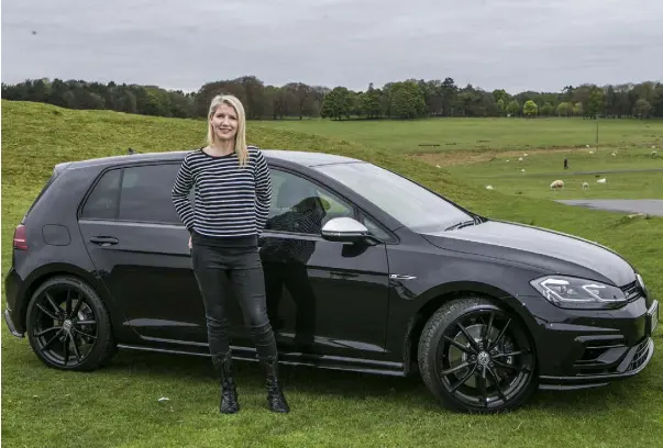  ?? Picture: Kyran O’Brien ?? WOLF IN SHEEP’S CLOTHING: Geraldine Herbert is impressed with the Volkswagen Golf R’s blend of discreet practicali­ty and performanc­e