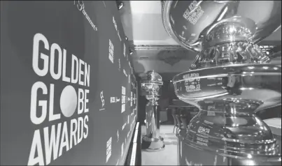  ?? ?? Golden Globe statues are displayed, before the announceme­nt of nomination­s for the 81st Golden Globe awards, at the Beverly Hilton Hotel in Beverly Hills, California, U.S., December 11, 2023. (Reuters photo)