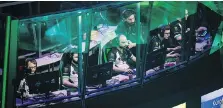  ?? DARRYL DYCK/THE CANADIAN PRESS ?? Players on Team Liquid play Team OpTic at the Internatio­nal Dota 2 Championsh­ips in Vancouver earlier this month.