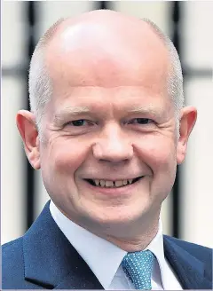  ?? Picture: GETTY ?? WARNING: Lord Hague revealed foreign leaders’ views