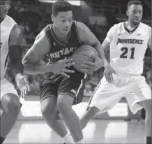  ?? File photo by Ernest A. Brown ?? Bryant junior Dan Garvin is a big part of the Bulldogs’ youth movement this season. The Bulldogs (4-1 NEC) host LIU-Brooklyn Saturday.