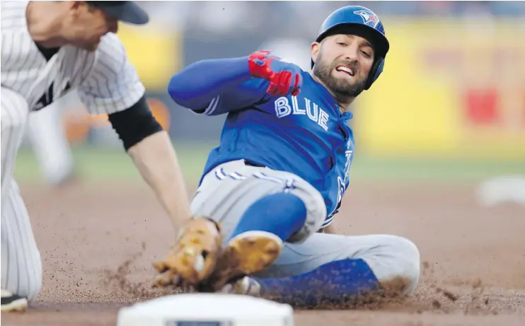  ?? — THE CANADIAN PRESS FILES ?? Toronto Blue Jays centre-fielder Kevin Pillar is back with the team after being suspended two games for uttering a homophobic slur at another player.