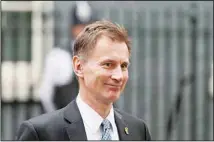  ?? ?? In this Oct. 26, 2022 file photo, Chancellor of the Exchequer Jeremy Hunt leaves 10 Downing Street following a Cabinet meeting, the first held by the new British Prime Minister Rishi Sunak, in London. (AP)