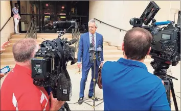  ?? Ben Lambert / ?? William Gerace, defense attorney for Qinxuan Pan, outside Superior Court in New Haven on Tuesday.