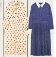  ??  ?? Spotted tea dress, £39.50 (marksand spencer.com) Maxi shirt dress, £180 (uterque.com)