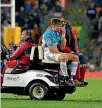  ?? GALLO IMAGES ?? Piers Francis left the field after being knocked out against the Stormers in Cape Town.