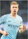  ?? REUTERS ?? Kevin De Bruyne.