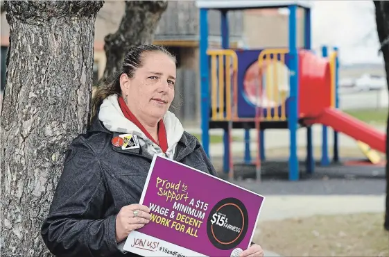  ?? CHERYL CLOCK THE ST. CATHARINES STANDARD ?? Lisa Britton, 51, draws on her experience in precarious, low-wage work to lobby for changes to labour laws through the Niagara Workers' Activist Group.