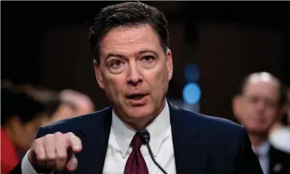  ??  ?? James Comey speaks during a Senate intelligen­ce committee hearing on Capitol Hill on 8 June 2017. Photograph: Andrew Harnik/AP