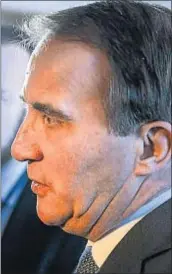  ?? MAJA SUSLIN / TT NEWS AGENCY / REUTERS ?? Stefan Lofven, primer ministro sueco