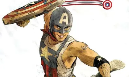  ??  ?? Aaron Fischer, the first gay Captain America in Marvel’s history. Photograph: Marvel