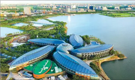  ?? JI HAIXIN / FOR CHINA DAILY ?? An aerial photo taken in July shows the central section of the Lingang Special Area, establishe­d in August 2019.