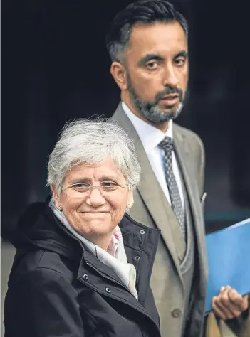  ?? Picture: Getty. ?? Professor Clara Ponsati with her lawyer Aamer Anwar in Edinburgh yesterday.