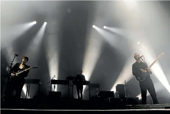  ??  ?? The xx live on stage: ‘‘We’ve grown up a lot ... become better players and songwriter­s.’’