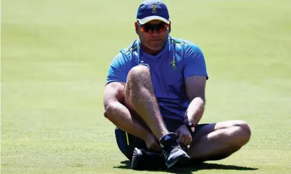  ??  ?? ‘It’s sad in a way that I can’t help out in South Africa, but I’m thoroughly enjoying my time in the England setup,’ says Jacques Kallis. Photograph: Phill Magakoe/AFP/Getty Images
