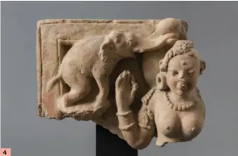  ??  ?? Gaja Laksmi Inde septentrio­nale Ve siècle après J.-C.
Terre cuite ©Musée d'art de Mendrisio