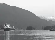  ?? JEREMY HAINSWORTH / THE ASSOCIATED PRESS ?? A Kirkeholme­n oil tanker sits anchored outside Kinder Morgan’s Westridge Marine Terminal in Burnaby, B.C.