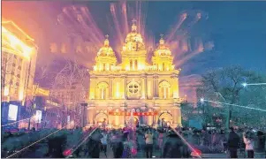  ?? SUBMITTED PHOTO ?? This is a church at Christmas in Beijing. Christians make up only about one percent of the population of China.